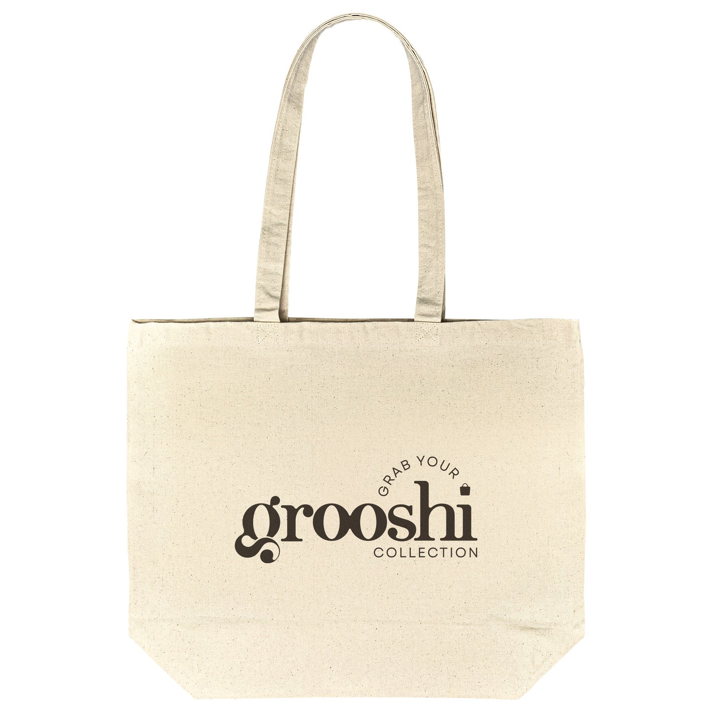 Wide Cotton Tote - Grab Your Grooshi Collection