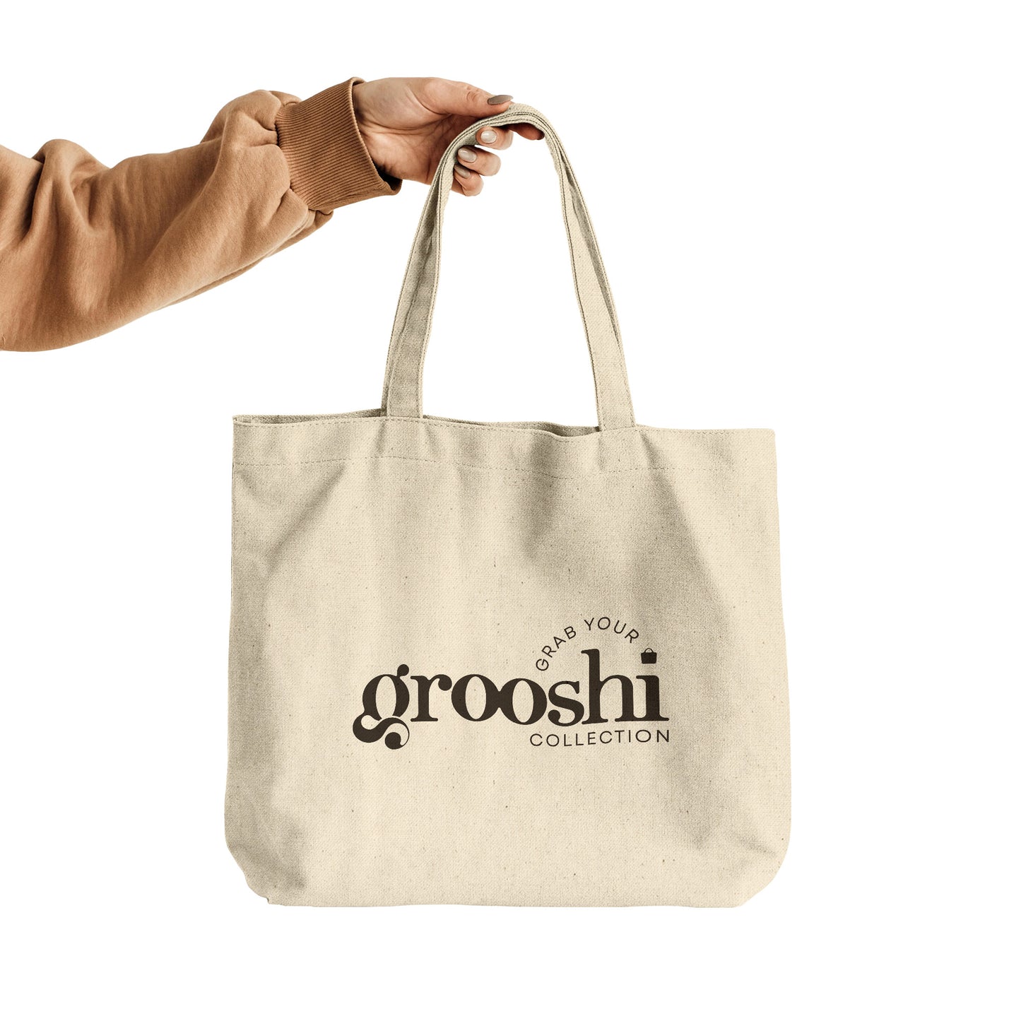 Wide Cotton Tote - Grab Your Grooshi Collection